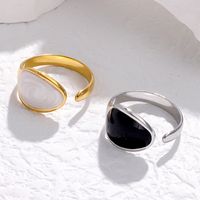 Fashion Geometric Stainless Steel Plating Open Ring main image 3
