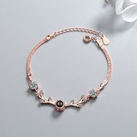 Ig Style Antlers Copper Zircon Bracelets In Bulk main image 3