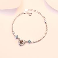 Ig Style Simple Style Heart Shape Copper Zircon Bracelets In Bulk main image 4