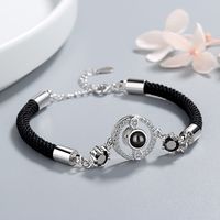 Simple Style Round Rope Copper Inlay Zircon Couple Bracelets main image 3