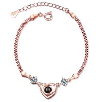 Ig-stil Einfacher Stil Herzform Kupfer Zirkon Armbänder In Masse sku image 2