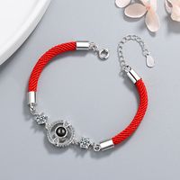 Style Simple Rond Corde Le Cuivre Incruster Zircon Coupler Bracelets main image 5