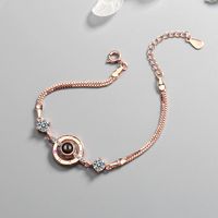 Simple Style Round Copper Zircon Bracelets In Bulk main image 4