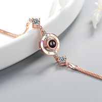 Simple Style Round Copper Zircon Bracelets In Bulk main image 5