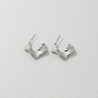 1 Piece Simple Style Commute C Shape Solid Color Plating Alloy Ear Studs sku image 2