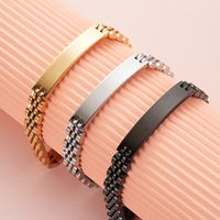 Simple Style Solid Color 304 Stainless Steel Plating Unisex Bracelets main image 1