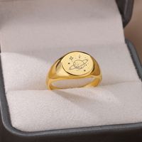 Vintage Style Pastoral Simple Style Star Bee Butterfly Stainless Steel Plating 18k Gold Plated Rings main image 3
