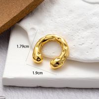 1 Piece Vintage Style Cool Style C Shape Geometric Plating Copper 18k Gold Plated Ear Studs main image 2