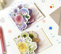 Birthday Pastoral Flower Paper Party Card main image 1