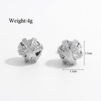 1 Pair Elegant Sweet Flower Snake Snowflake Plating Hollow Out Inlay Sterling Silver Pearl Zircon White Gold Plated Rhodium Plated Ear Studs sku image 6
