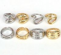 Vintage-stil Runden Einfarbig Kupfer Vergoldet Offener Ring In Masse main image 6