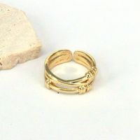 Vintage-stil Runden Einfarbig Kupfer Vergoldet Offener Ring In Masse sku image 8