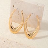 1 Piece Ig Style Sexy Simple Style V Shape Oval Solid Color Alloy Earrings main image 5