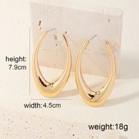 1 Piece Ig Style Sexy Simple Style V Shape Oval Solid Color Alloy Earrings main image 2