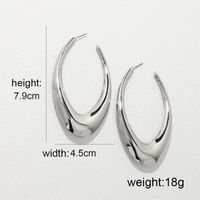 1 Piece Ig Style Sexy Simple Style V Shape Oval Solid Color Alloy Earrings main image 3