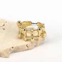 Vintage-stil Runden Einfarbig Kupfer Vergoldet Offener Ring In Masse sku image 9