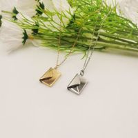 Simple Style Envelope Stainless Steel Pendant Necklace main image 6