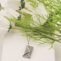 Simple Style Envelope Stainless Steel Pendant Necklace main image 4