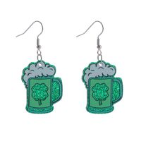 1 Paire Style Ethnique Géométrique Arylique Impression Saint Patrick Femmes Des Boucles D'oreilles sku image 3