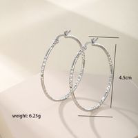 1 Pair Casual XUPING Solid Color Plating 304 Stainless Steel Hoop Earrings main image 2