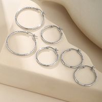 1 Pair Casual XUPING Solid Color Plating 304 Stainless Steel Hoop Earrings main image 1