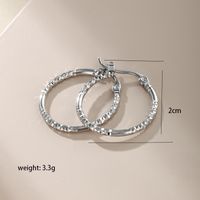 1 Pair Casual XUPING Solid Color Plating 304 Stainless Steel Hoop Earrings main image 5