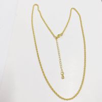Vintage Style Simple Style Commute Solid Color Copper 14k Gold Plated White Gold Plated Necklace In Bulk sku image 4
