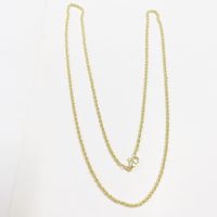Vintage Style Simple Style Commute Solid Color Copper 14k Gold Plated White Gold Plated Necklace In Bulk sku image 1