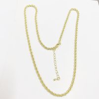 Vintage Style Simple Style Commute Solid Color Copper 14k Gold Plated White Gold Plated Necklace In Bulk sku image 5