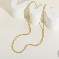 Vintage Style Simple Style Commute Solid Color Copper 14k Gold Plated White Gold Plated Necklace In Bulk main image 9