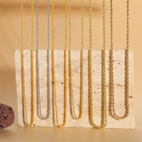Vintage Style Simple Style Commute Solid Color Copper 14k Gold Plated White Gold Plated Necklace In Bulk main image 1