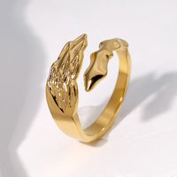 Fashion Wings Stainless Steel Plating Open Ring main image 4