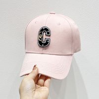 Adults Elegant Glam Commute Letter Rhinestone Metal Button Curved Eaves Baseball Cap main image 10