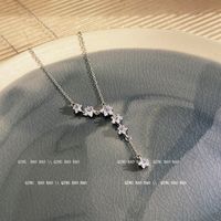 Elegant Lady Geometric Heart Shape Bow Knot Titanium Steel Copper Plating Inlay Zircon Pendant Necklace sku image 32
