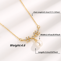 Cute Sweet Heart Shape Bow Knot Elk Titanium Steel Plating Inlay Resin Pearl Zircon Gold Plated Pendant Necklace main image 10