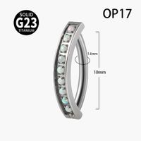 Simple Style Geometric Titanium Steel Buckle Opal Zircon Belly Ring main image 2