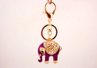 Simple Style Color Block Alloy Inlay Rhinestones Women's Keychain main image 2