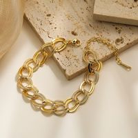 Einfacher Stil Pendeln Teufels Auge Edelstahl 304 18 Karat Vergoldet Zirkon Armbänder In Masse main image 4