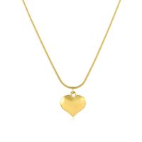 Stainless Steel Elegant Plating Heart Shape Solid Color Pendant Necklace main image 7