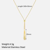 Rostfreier Stahl Elegant Überzug Einfarbig Halskette Mit Anhänger sku image 1