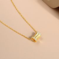 Simple Style Geometric Solid Color Sterling Silver Plating Pendant Necklace main image 4