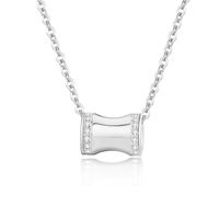 Simple Style Geometric Solid Color Sterling Silver Plating Pendant Necklace sku image 1