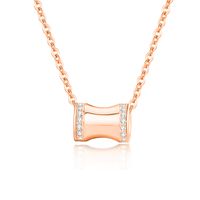 Simple Style Geometric Solid Color Sterling Silver Plating Pendant Necklace sku image 3