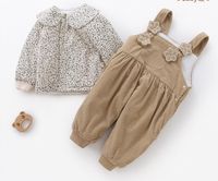 Casual Flower Cotton Blend Girls Clothing Sets main image 1