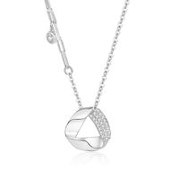 Simple Style Geometric Sterling Silver Plating Inlay Zircon Pendant Necklace sku image 1
