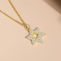 Simple Style Star Sterling Silver Plating Inlay Zircon Pendant Necklace main image 4