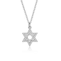 Simple Style Star Sterling Silver Plating Inlay Zircon Pendant Necklace sku image 1