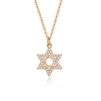 Simple Style Star Sterling Silver Plating Inlay Zircon Pendant Necklace sku image 3