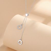Simple Style Geometric Circle Sterling Silver Pendant Necklace main image 3