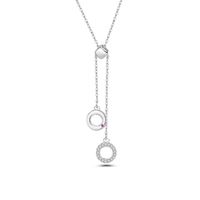 Simple Style Geometric Circle Sterling Silver Pendant Necklace sku image 1